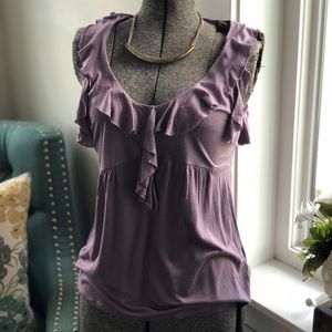 Purple Ruffle Shirt